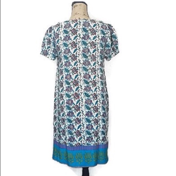 Anthropologie Tolani Silk Tunic Dress With Short Sleeves Size M - Picture 3 of 8